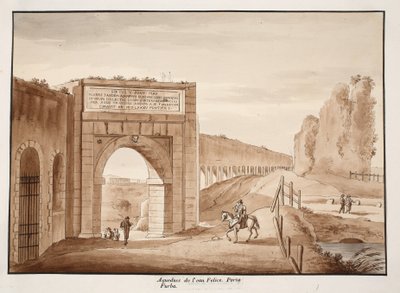 Die Acqua Felice und Porta Furba, 1833 von Agostino Tofanelli
